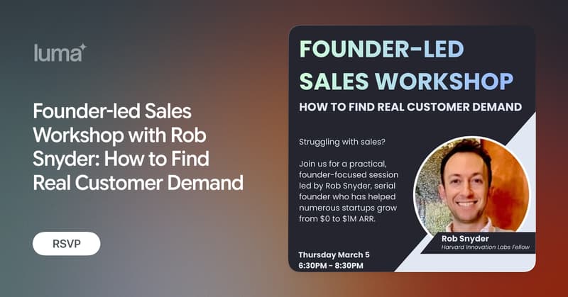 Founder-led Sales Workshop